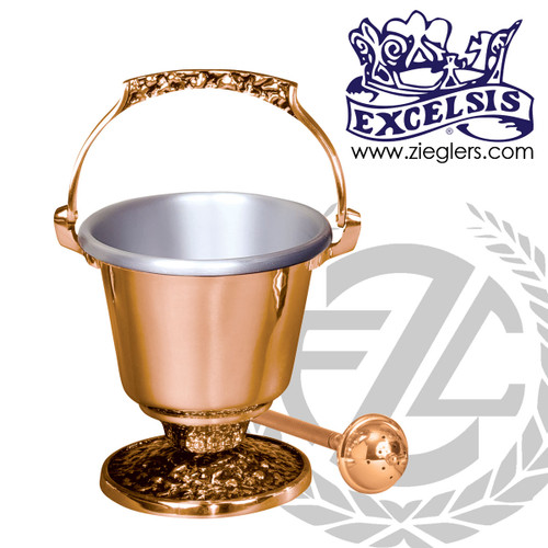 Aspersorium with embellished hexagonal base in brass or bronze with satin or high polish finish includes removable liner and aspergillum made in u s a by progressive Bronze PB36229 Aspersorium with embellished hexagonal base in brass or bronze with satin or high polish finish includes removable liner and aspergillum made in u s a by progressive Bronze PB36229