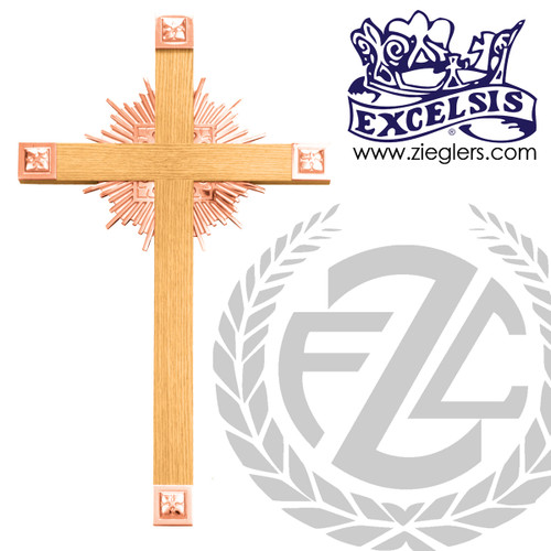 Wall Cross - Bronze and Wood PB538143 Wall Cross - Bronze and Wood PB538143