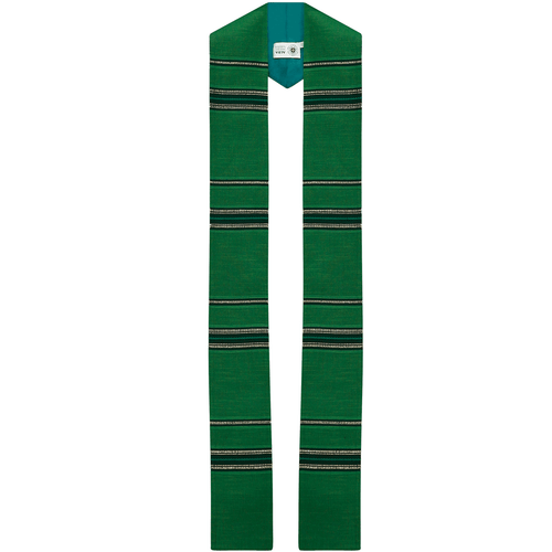Priest Overlay Stole | Woven Stripe Accent | Wool | 4 Colors