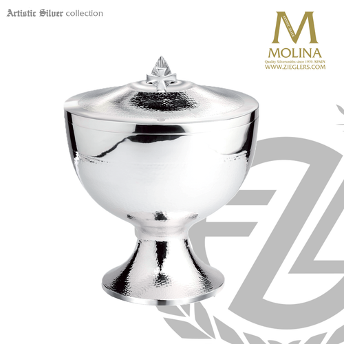 large covered ciborium stands 8-5/8 inches high with 750 host capacity high polish silver plate finish made in spain by artistic silver AS1129CBLSPGL large covered ciborium stands 8-5/8 inches high with 750 host capacity high polish silver plate finish made in spain by artistic silver AS1129CBLSPGL