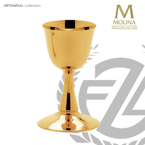 12 ounce chalice stands 7 and 1 quarter inches high made in spain by artistic silver AS5240PCGP