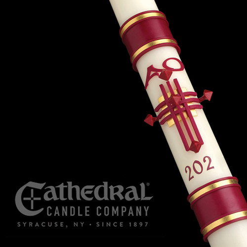 Crux Trinitas Paschal Candle | Sculptwax® | 18 Sizes | 80868 | Cathedral Crux Trinitas Paschal Candle | Sculptwax® | 18 Sizes | 80868 | Cathedral