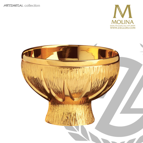 Crown of Thorns Open Ciborium 3-3/4" x 5-3/8" Textured Finish 310 Host 5022 Spain  Crown of Thorns Open Ciborium 3-3/4" x 5-3/8" Textured Finish 310 Host 5022 Spain