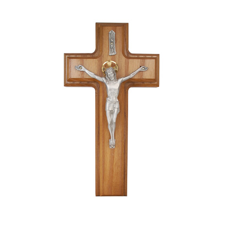 Sick call candle set in walnut wood 9 and 1 half inch Crucifix case includes 2 candles and holy water bottle made in u s a MA80178 Sick call candle set in walnut wood 9 and 1 half inch Crucifix case includes 2 candles and holy water bottle made in u s a MA80178