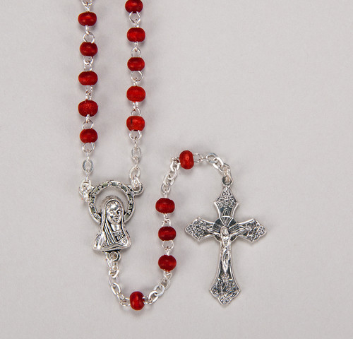 Rose scented rosary beads with blessed mother centerpiece and wood beads hi1323 Rose scented rosary beads with blessed mother centerpiece and wood beads hi1323