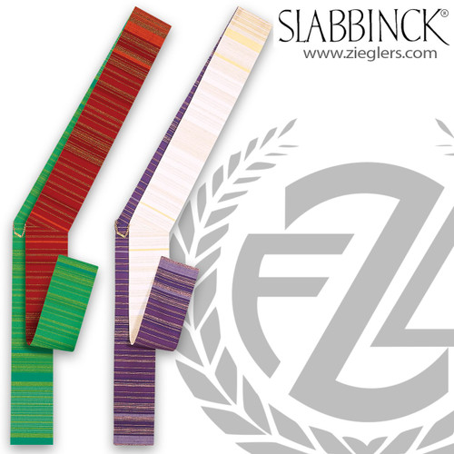 reversible Deacon Stole with Gold Threading and chain attached  in 4 Colors by Slabbinck of belgium 34-19 reversible Deacon Stole with Gold Threading and chain attached  in 4 Colors by Slabbinck of belgium 34-19