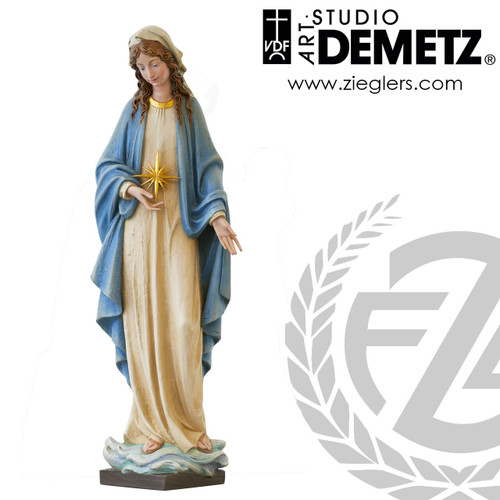 Our Lady Star of the Sea Statue 36 inch Fiberglass statue available in  3 Finishes Crafted in Italy 64078