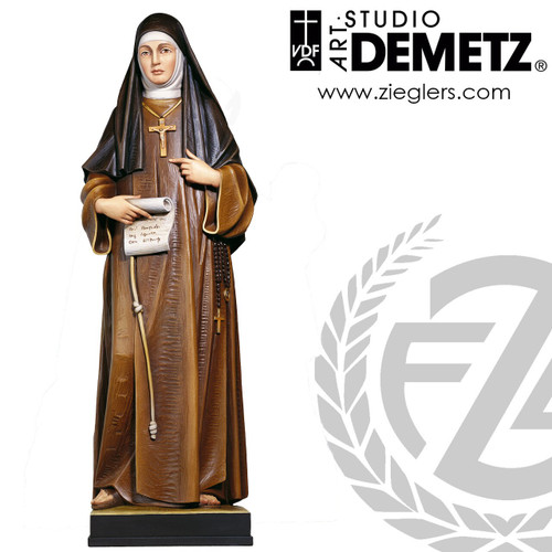 blessed mary angela truszkowska statue in linden wood or fiber glass with choice of finish available in 24 36 or 48 60 inch height from demetz of italy 917