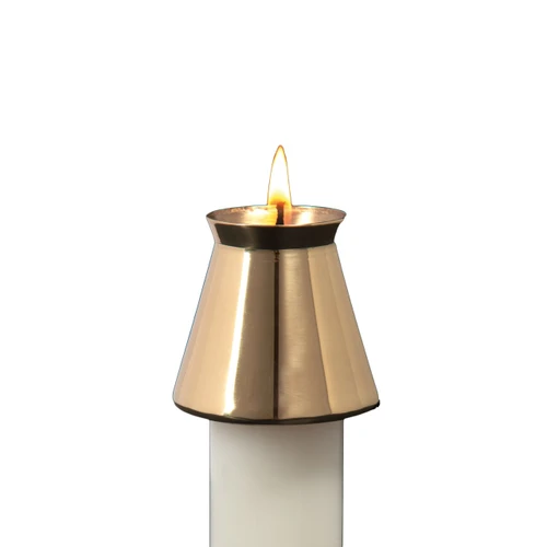 Flared Brass Candle Followers Polished 16 Sizes Available