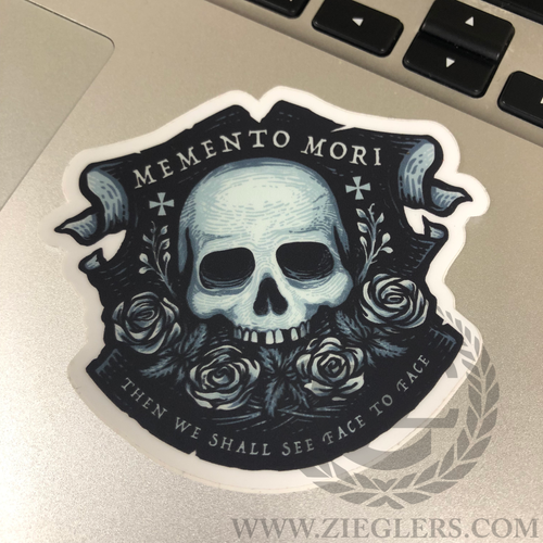 Memento Mori Sticker Baritus Catholic Single 3" x 23/4" MM3