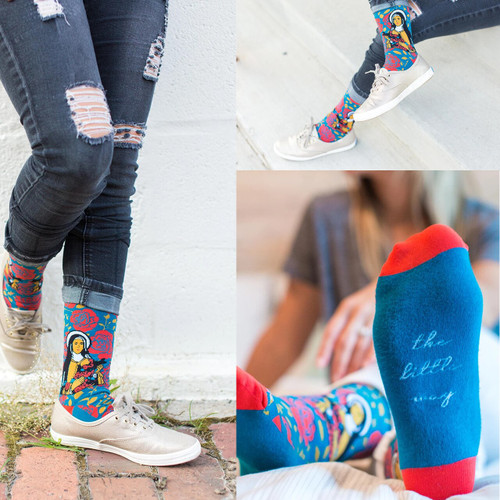 Saint Therese of Lisieux Socks | Adult | Cotton Nylon & Spandex | 1 Size | USA | TOL