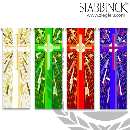 Contemporary Cross Altar Banner 4 Colors 108 1 2 Raytex