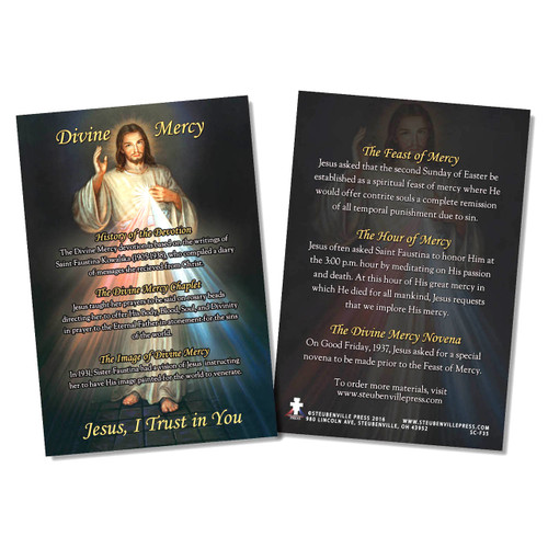 Divine Mercy Faith Explained Card 4" x 6" NWCSCBF35 Divine Mercy Faith Explained Card 4" x 6" NWCSCBF35