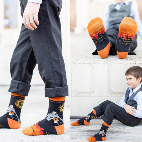 Saint Ignatius Socks Kids Cotton & Nylon One Size USA SRLIGNK Saint Ignatius Socks Kids Cotton & Nylon One Size USA SRLIGNK
