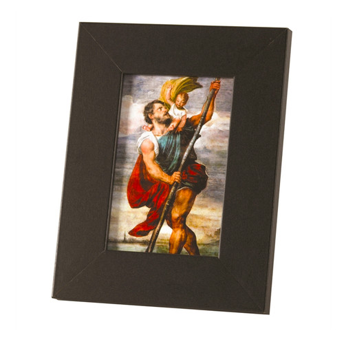 St Christopher Black Frame 4" x 6" DIPF4015BL4630
