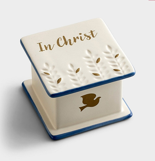 Baptism Keepsake Box In Christ Ceramic 10714 F.C. Ziegler Company