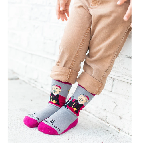 Archbishop Sheen Socks Kids Cotton & Nylon One Size USA SRLSHEENK Archbishop Sheen Socks Kids Cotton & Nylon One Size USA SRLSHEENK