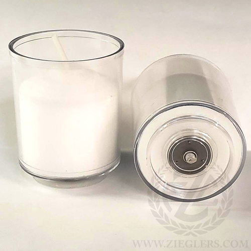 10 Hour Vigil Candles Disposable Clear Plastic Container Case DT262000
