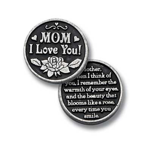 Mom I Love You Warmth and Smile Pocket Token Pewter CTPT118 Mom I Love You Warmth and Smile Pocket Token Pewter CTPT118