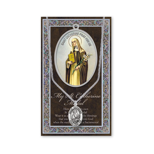 St Catherine Pewter 18" Stainless Steel Chain HI950416