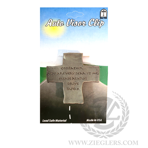 Godfather Cross Auto Visor Clip 2-1/4" FSSA3070 USA Godfather Cross Auto Visor Clip 2-1/4" FSSA3070 USA