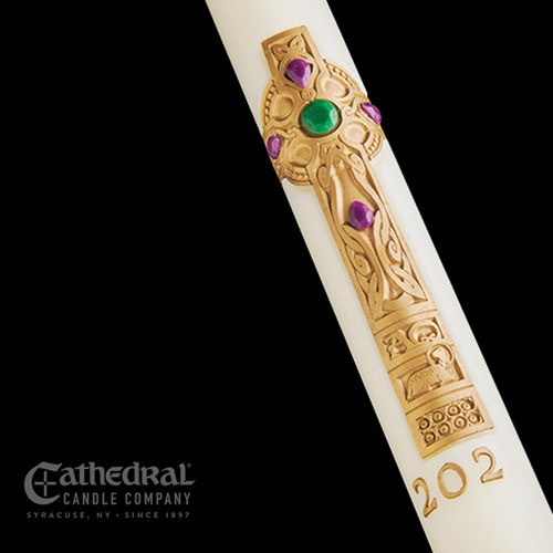 Cross of Erin Paschal Candle Updated 