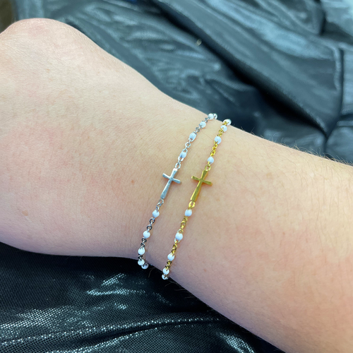 Live By Faith Cross Bracelet 2 Finishes 5.5" 223585 223446 F.C
