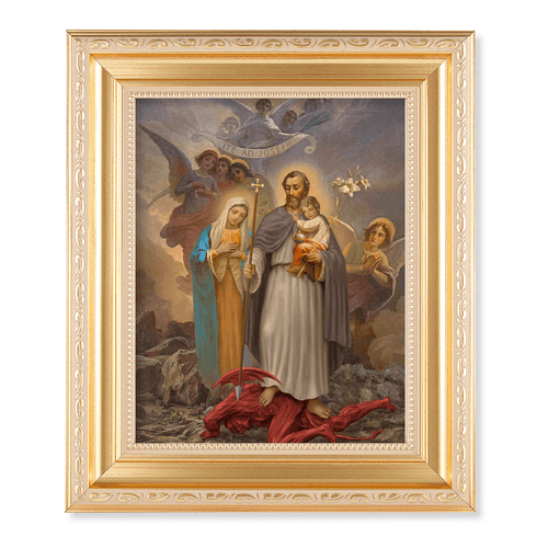 St Joseph Terror of Demon's Gold Frame size 11.5" x 13.5" HI138977 St Joseph Terror of Demon's Gold Frame size 11.5" x 13.5" HI138977