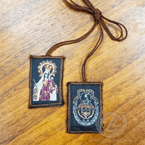 Brown Scapular Our Lady of Mount Carmel Wool
