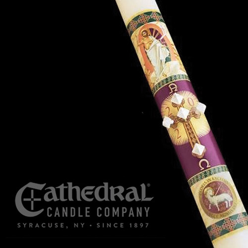 Prince of Peace Paschal Candle - Hand Made by Cathedral Candle Company