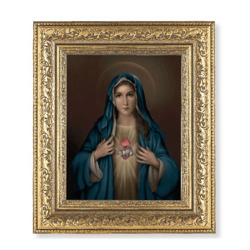 Immaculate Heart of Mary Framed Print Gold 10-1/4" x 12-1/4" Wood HI115215 Immaculate Heart of Mary Framed Print Gold 10-1/4" x 12-1/4" Wood HI115215