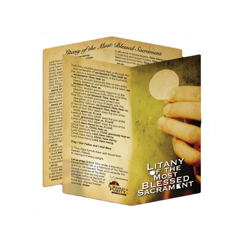 Litany of the Most Blessed Sacrament Holy Card Laminated FGUSLITMOST Litany of the Most Blessed Sacrament Holy Card Laminated FGUSLITMOST