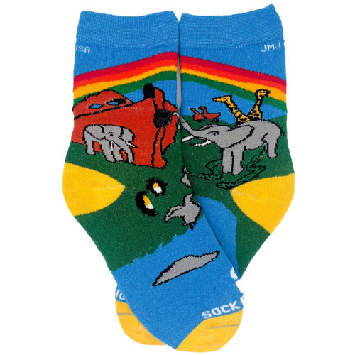 Noah's Ark Socks for Kid Cotton & Nylon One Size USA Noah's Ark Socks for Kid Cotton & Nylon One Size USA