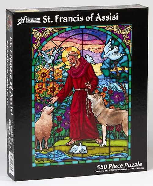 St. Francis of Assisi Stained Glass 550 piece Puzzle 