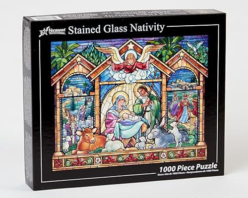 Nativity Stained Glass 1,000 piece Puzzle 
