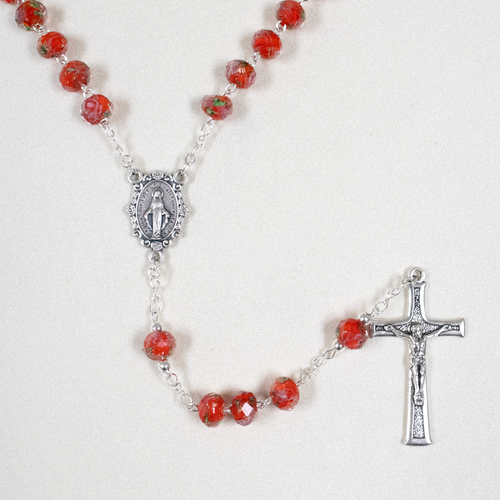 Red Murano Glass Rosary  Red Murano Glass Rosary
