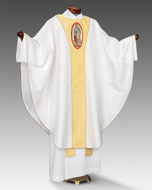 Our Lady of Guadalupe Silk Chasuble and Stole Set - Full 