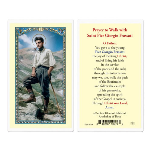 Saint Pier Giorgio Frassati Holy Cards Laminated and Sold Individually 