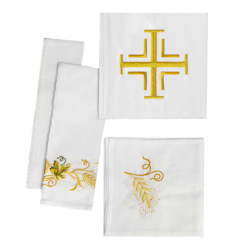 Embroidered Chalice Linen Set | Made in Poland 