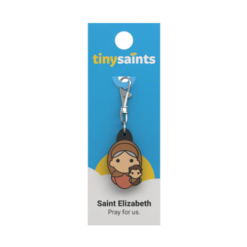 Tiny Saints Charm for Saint Elizabeth with infant John the Baptist