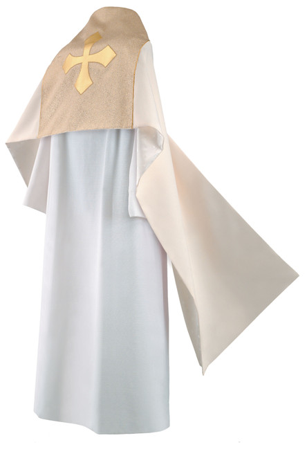 Theological Threads Humeral Veil in White and Gold 