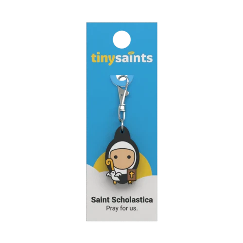 Tiny Saints Charm for Saint Scholastica 