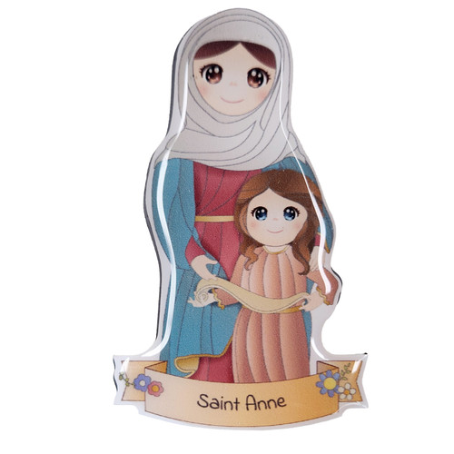Saint Anne Magnet or Sticker Catholic Gift for Kids