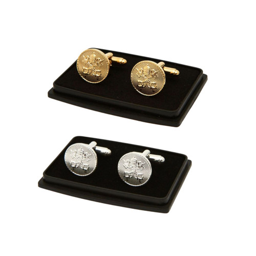 Vatican Seal Cufflinks by Barbiconi Made in Italy Shown in Gold and Silver 