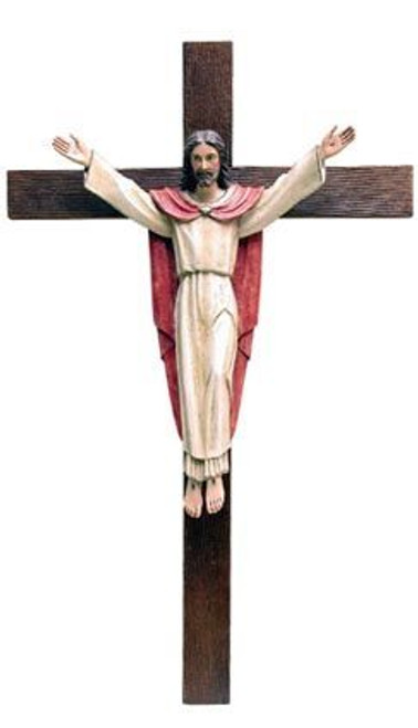 Painted Fiberglass Christ Imported From Peru measures 18 and 1 half inches SANV0606 Painted Fiberglass Christ Imported From Peru measures 18 and 1 half inches SANV0606