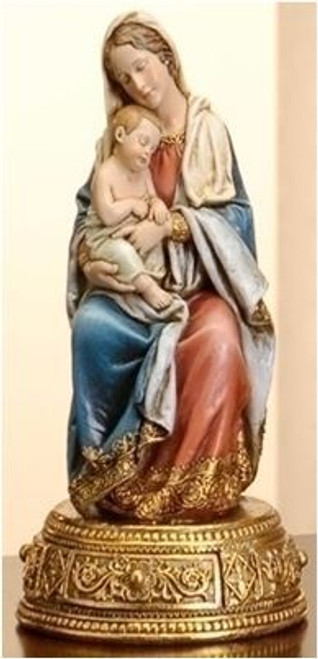 Kitchen Madonna Statue, Tools in Hand, Vibrant Colors, 9-1/4, Resin