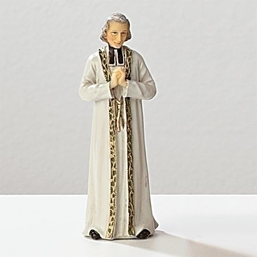 Saint John Vianney Figurine Resin stands 3.75 inches tall RO40700