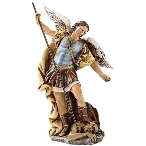 Saint Michael Statue | Keeping Satan at Bay | Gold Accents | 7-1/4" | Resin | 60694 Saint Michael Statue | Keeping Satan at Bay | Gold Accents | 7-1/4" | Resin | 60694