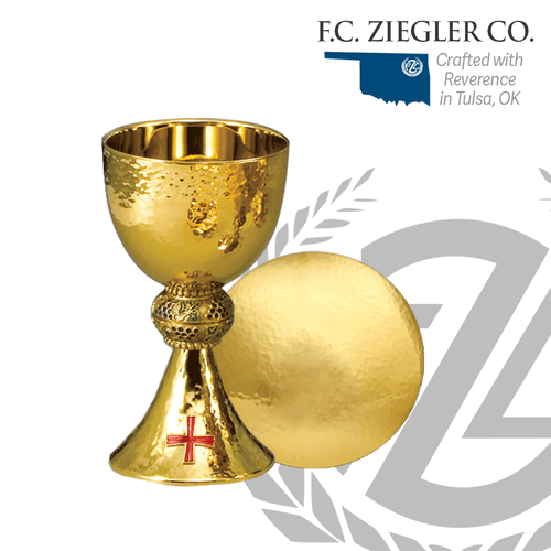 Chalice & Paten Hammered Gold Style 469 Ziegler 