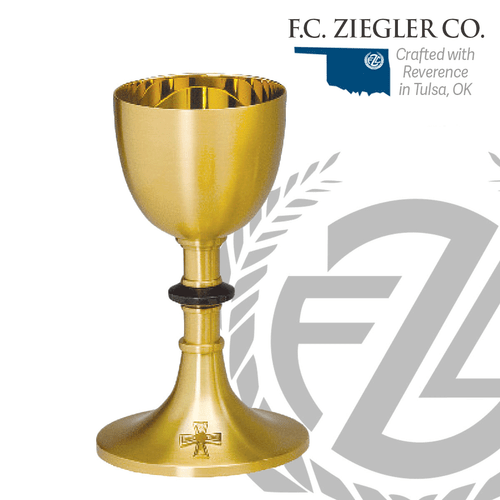 Chalice and Paten Satin Gold Finish Style 480D Ziegler 